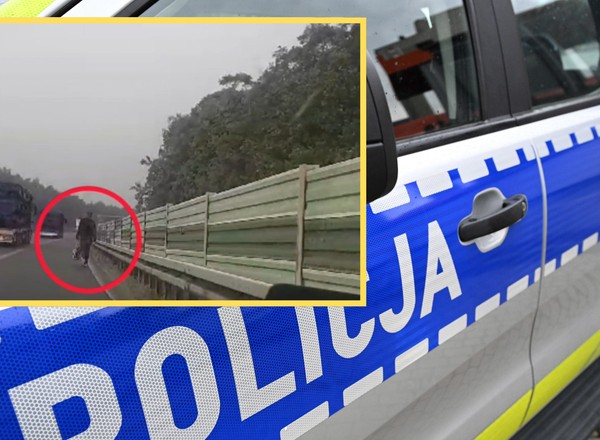 Łapał "stopa" na autostradzie A4. Dwa razy zatrzymał radiowóz