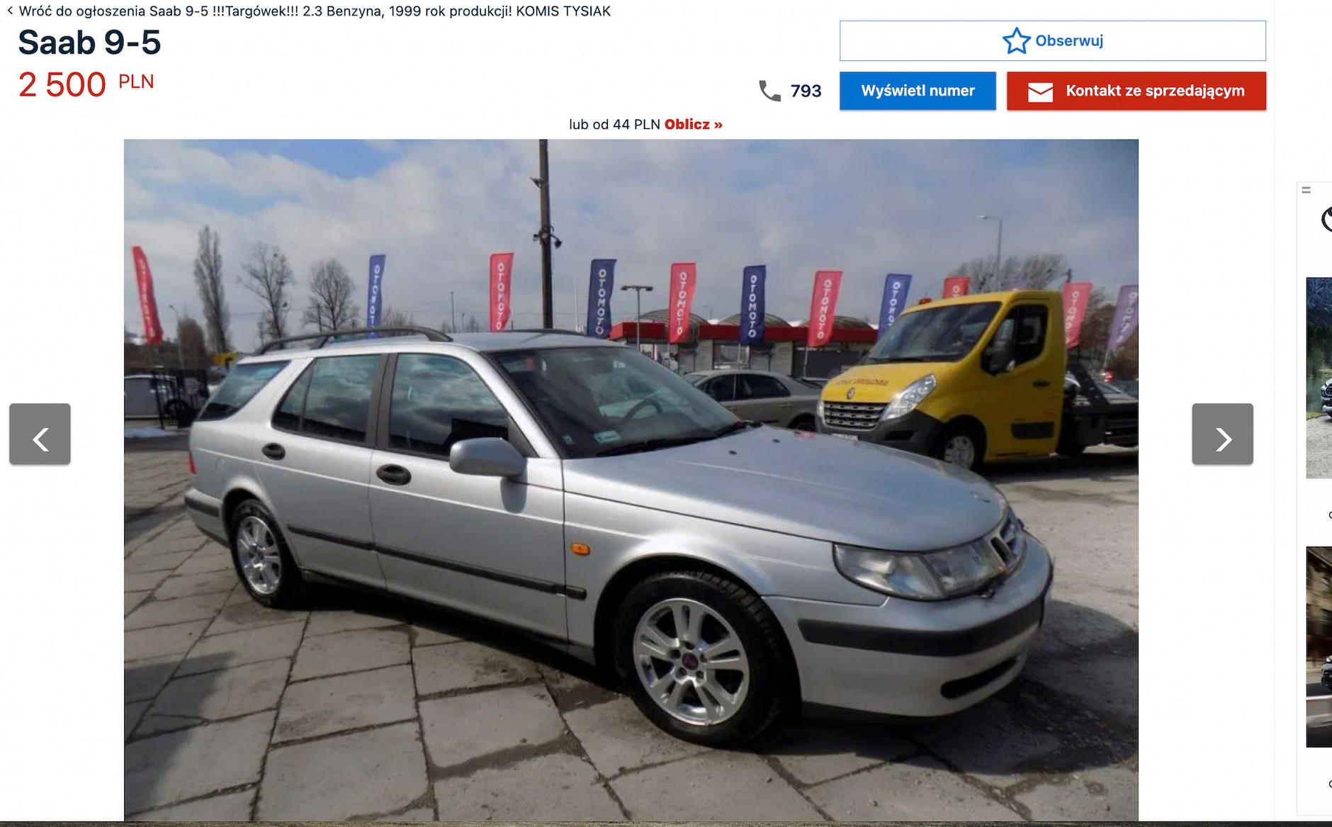 Saab 9-5 – oferta z Otomoto