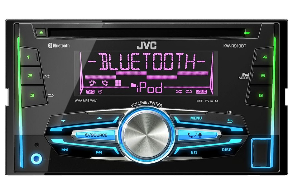 Topowe radio 2 DIN: JVC KW-R910BT. W komplecie Bluetooth wraz z przewodowym mikrofonem.