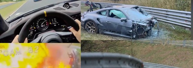 Polak pojechał legalnie poszaleć na Nürburgringu. Z Porsche niewiele zostało. "Tam nikt nie zginął?"