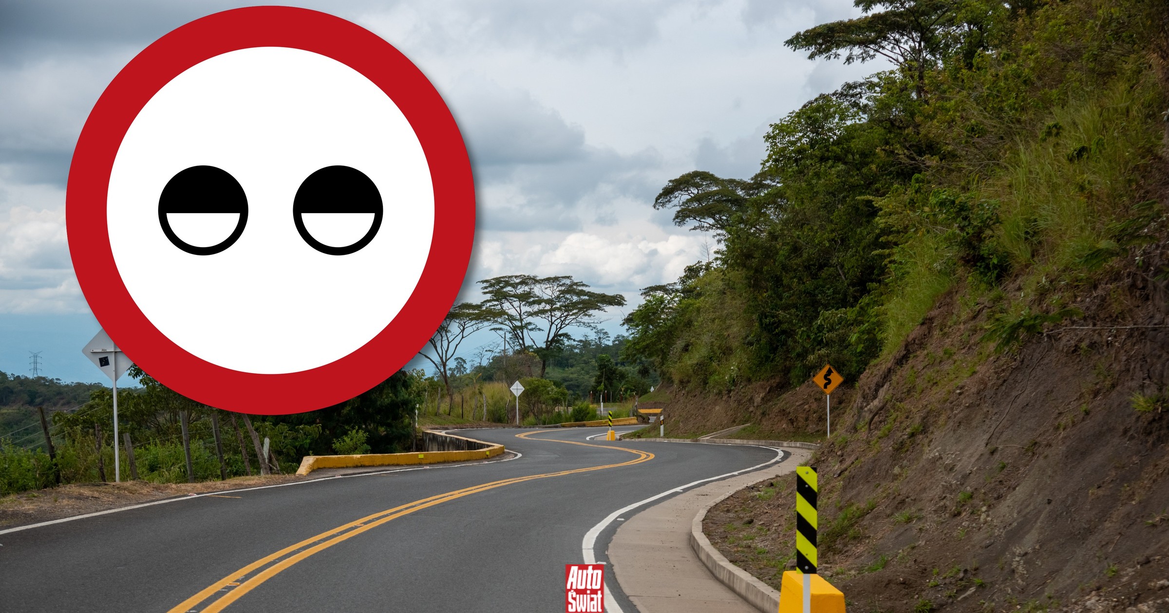 Nietypowy znak ze "zmrużonymi oczami". Wielu kierowców go nie zna