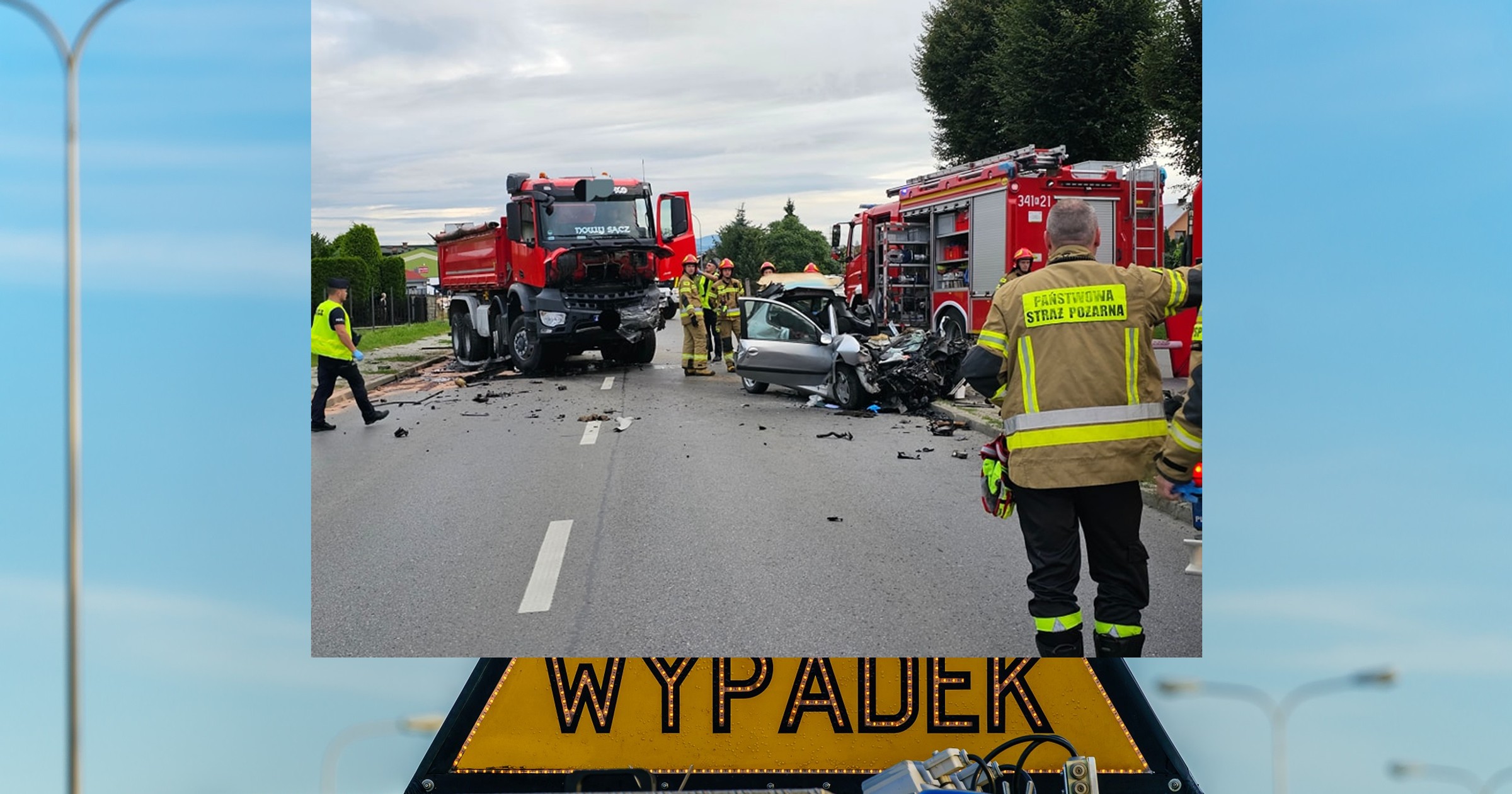 Wypadek pod Nowym Sączem