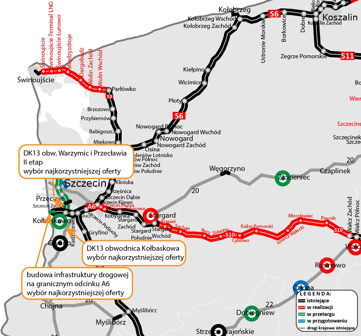 Nowe połączenie autostrady A6 i DK13