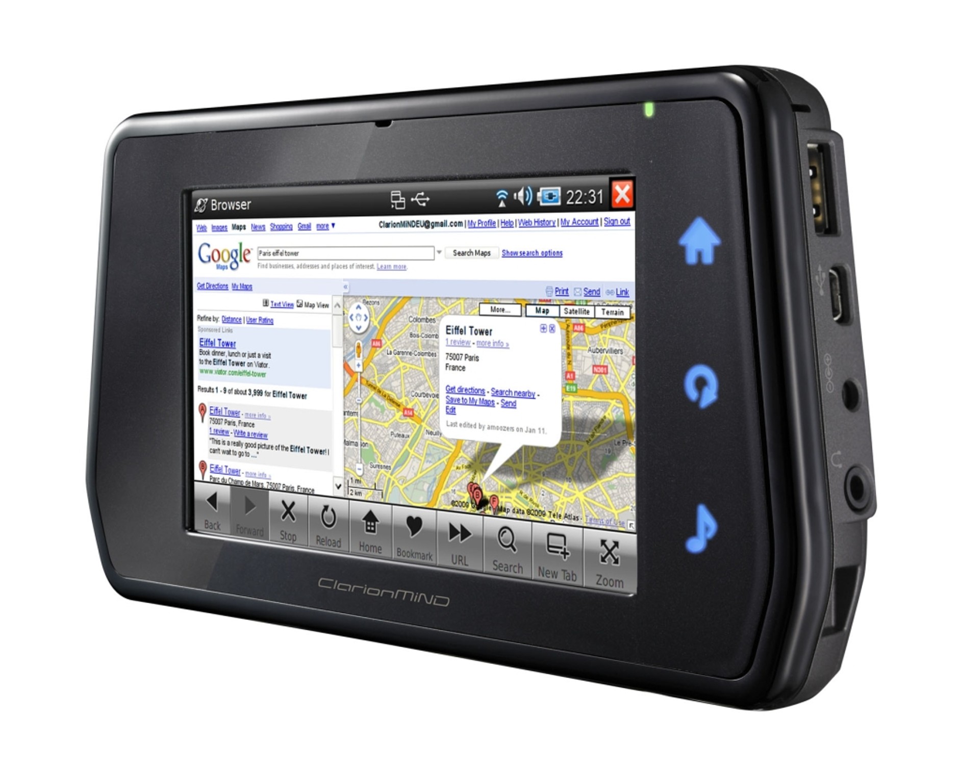 Clarion MiND. Według Clariona to miała być rewolucja. Nawigacja z dostępem do internetu w 2008 roku to było coś niezwykłego.