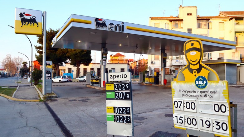 Stacja paliw Eni we Włoszech