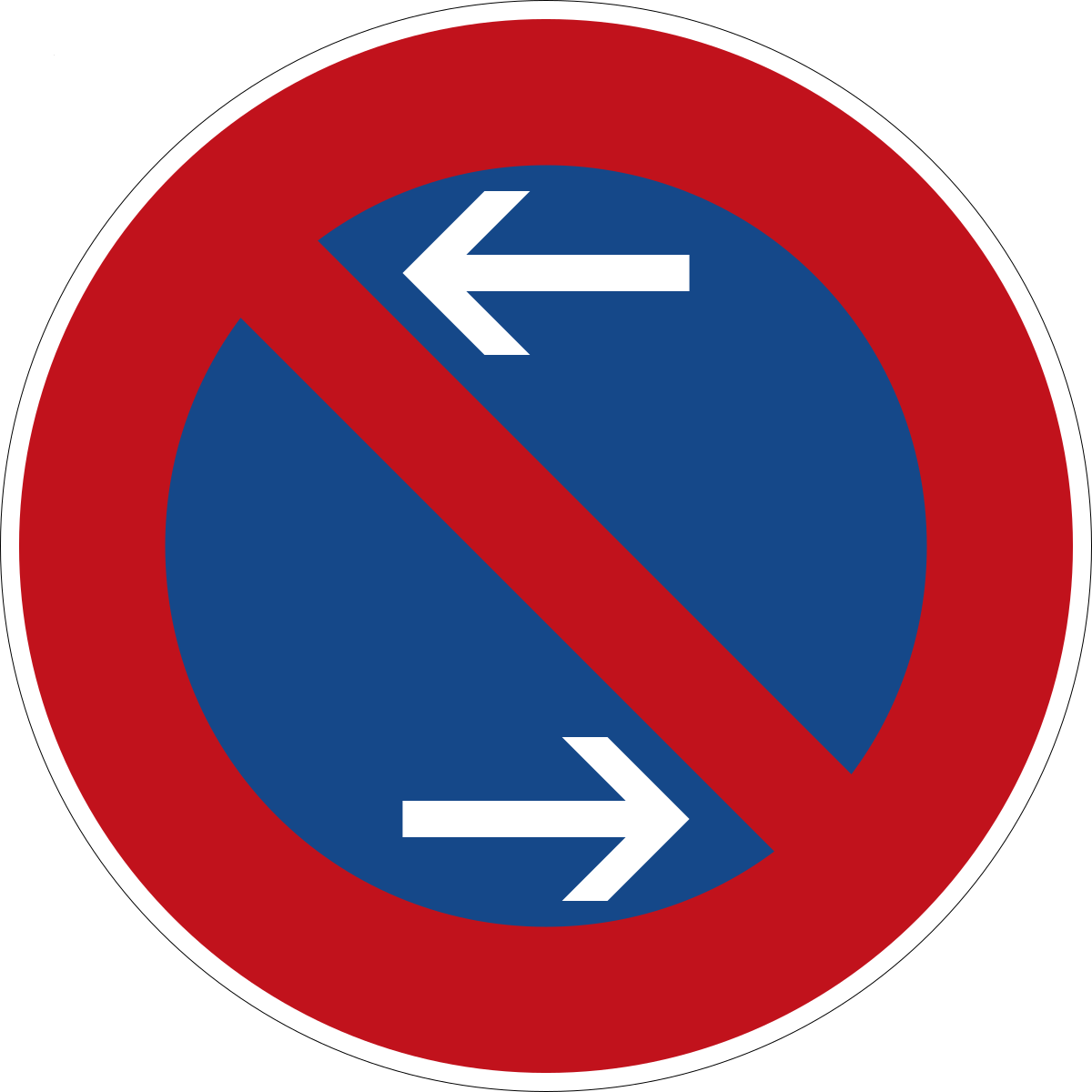 Niemiecki znak 286-30 - Zakaz postoju