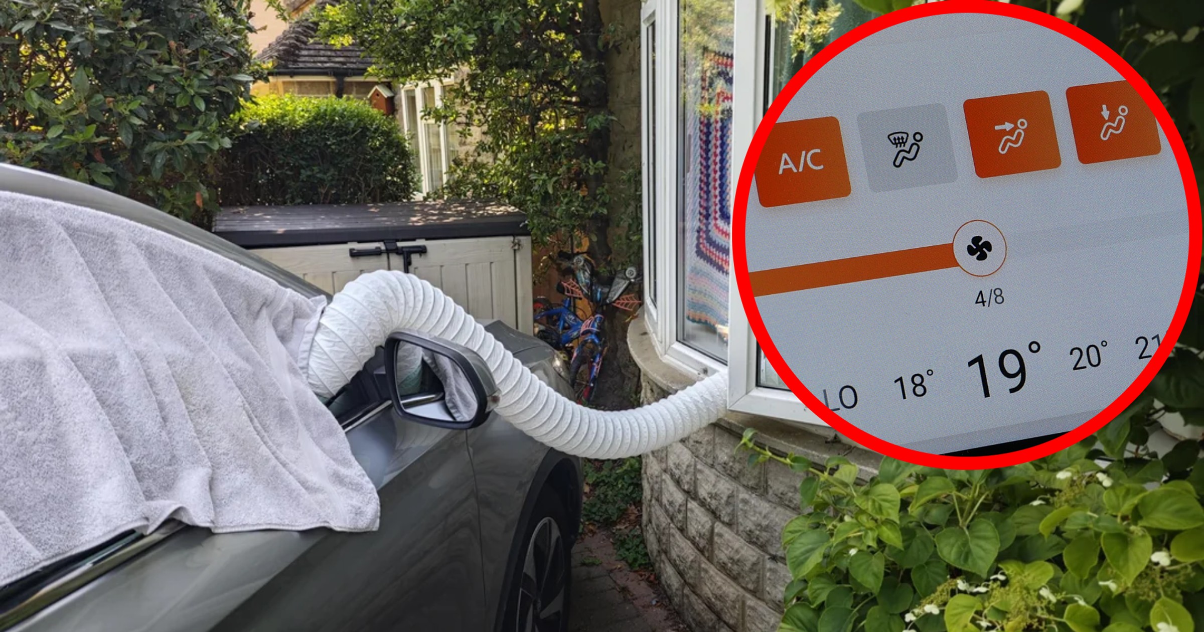 Czy da się schłodzić mieszkanie klimą z auta? Klimatyzacje samochodowe mają spory zapas wydajności.