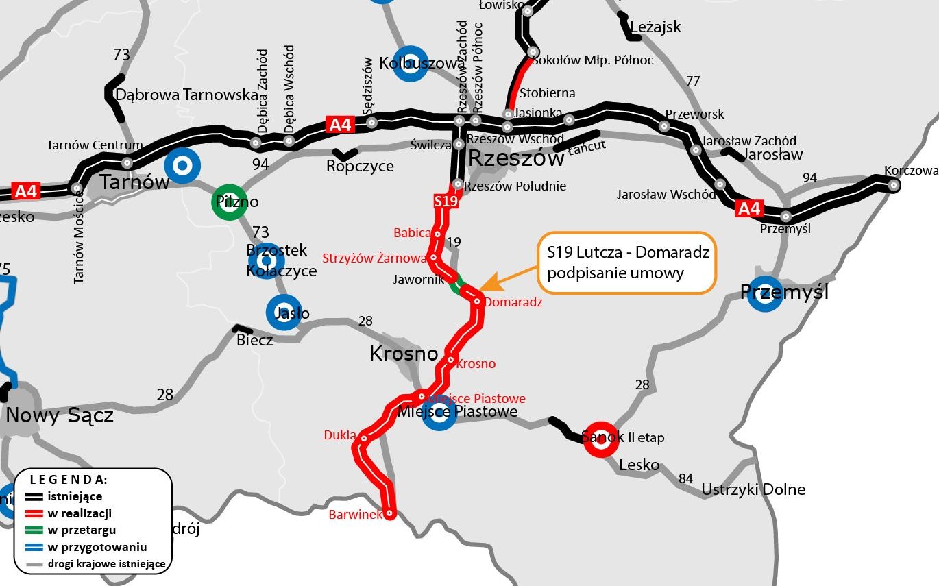 Via Carpatia: odcinek S19 Lutcza - Domaradz