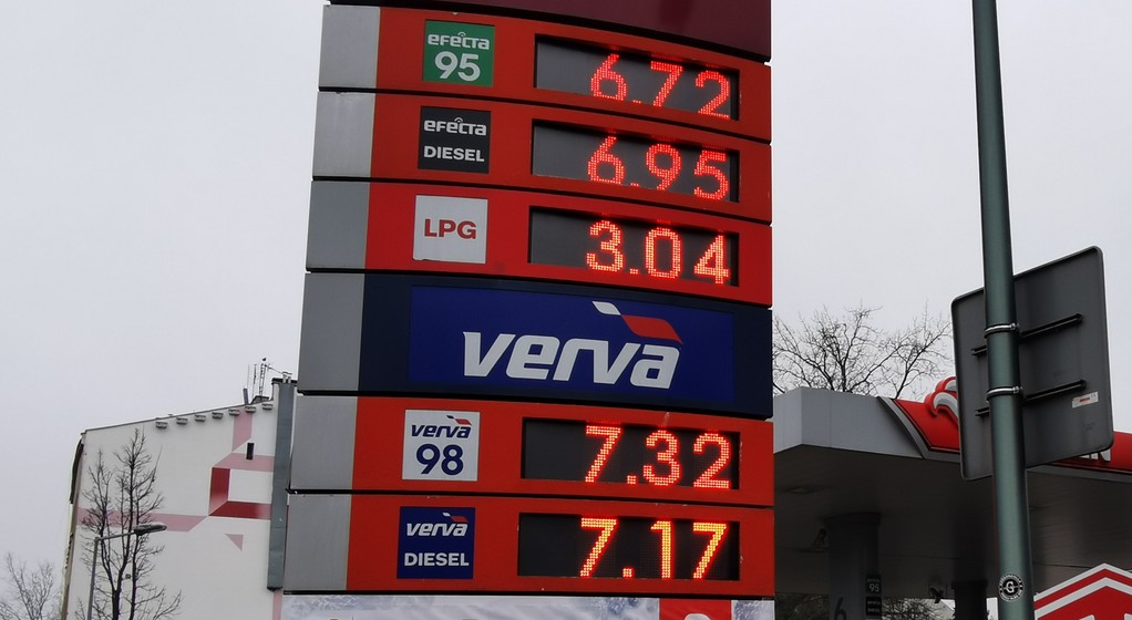 Ceny paliw na stacji Orlen w Warszawie 15 lutego 2024 r.
