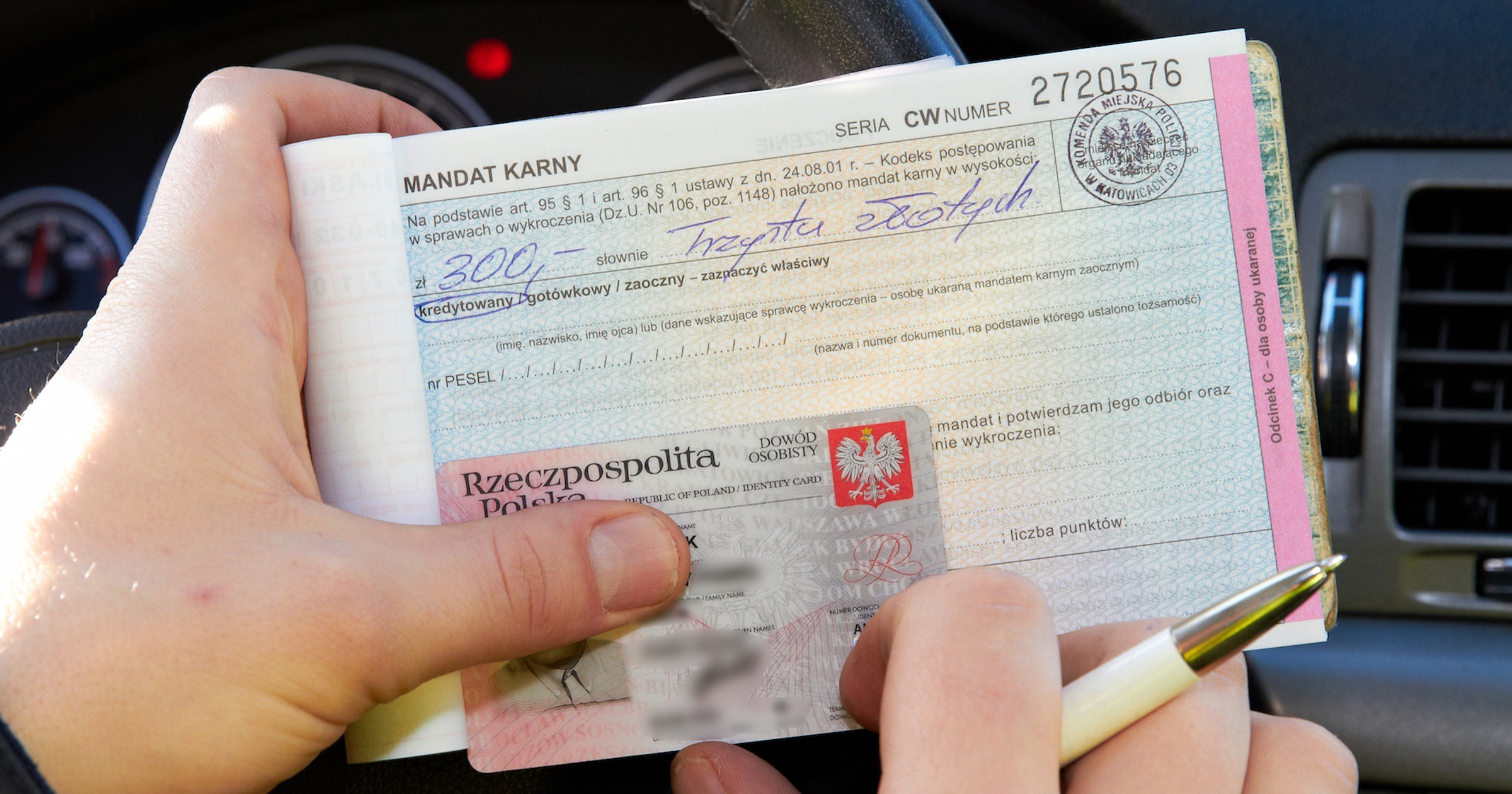 Mandat karny (zdj. ilustracyjne)