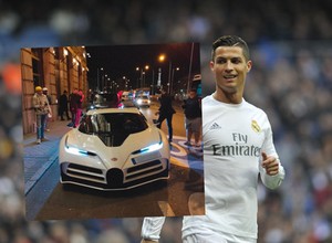 Cristiano Ronaldo pojawił się w Madrycie za kierownicą Bugatti za 37 mln zł