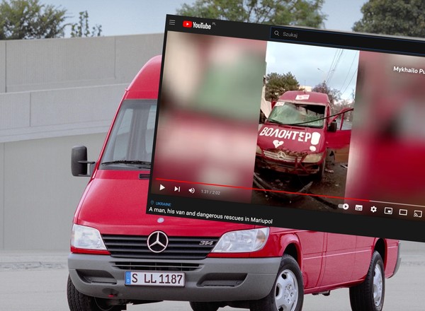 Wysłużonym Mercedesem ewakuował z Mariupola ponad 200 osób