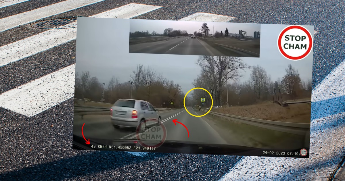 Kierowca złamał szereg przepisów drogowych (screenshot/YouTube/@STOPCHAM)