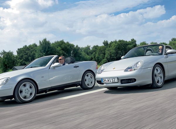Mercedes SLK kontra Porsche Boxster - hełm czy może kaptur