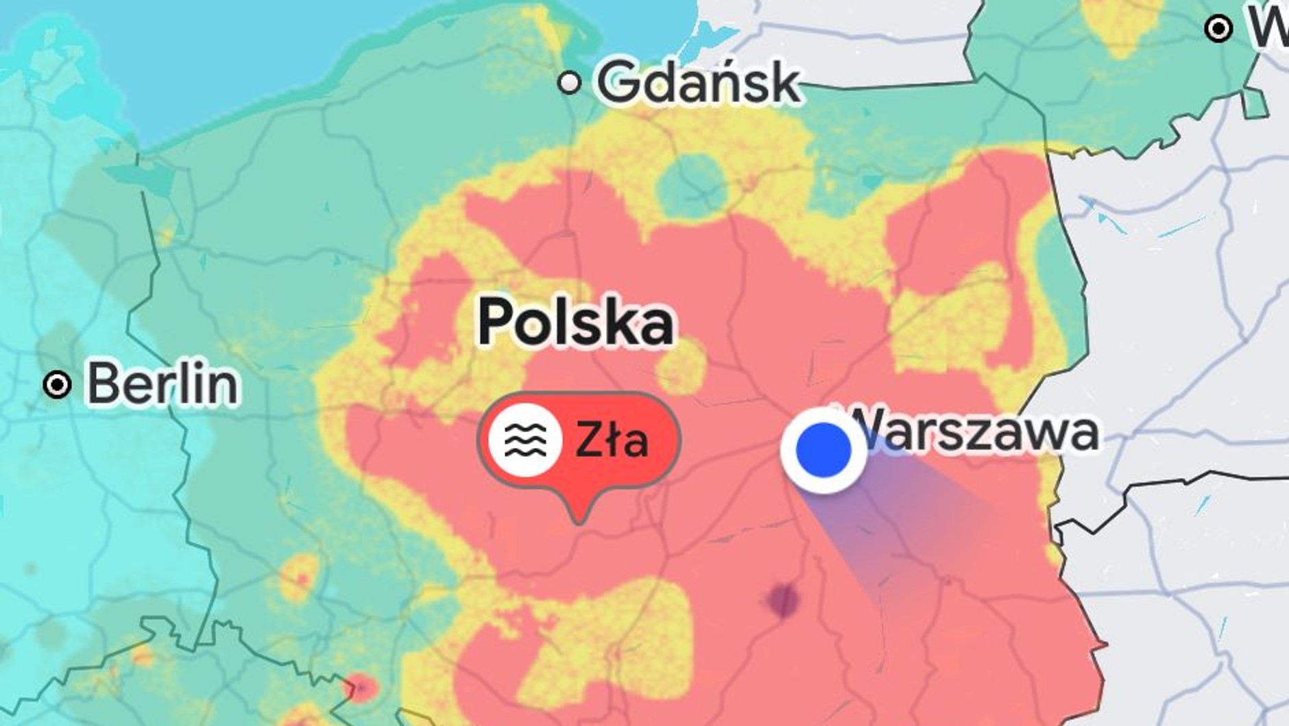 Aplikacja Google Maps (zdjęcie widoku ekranowego)