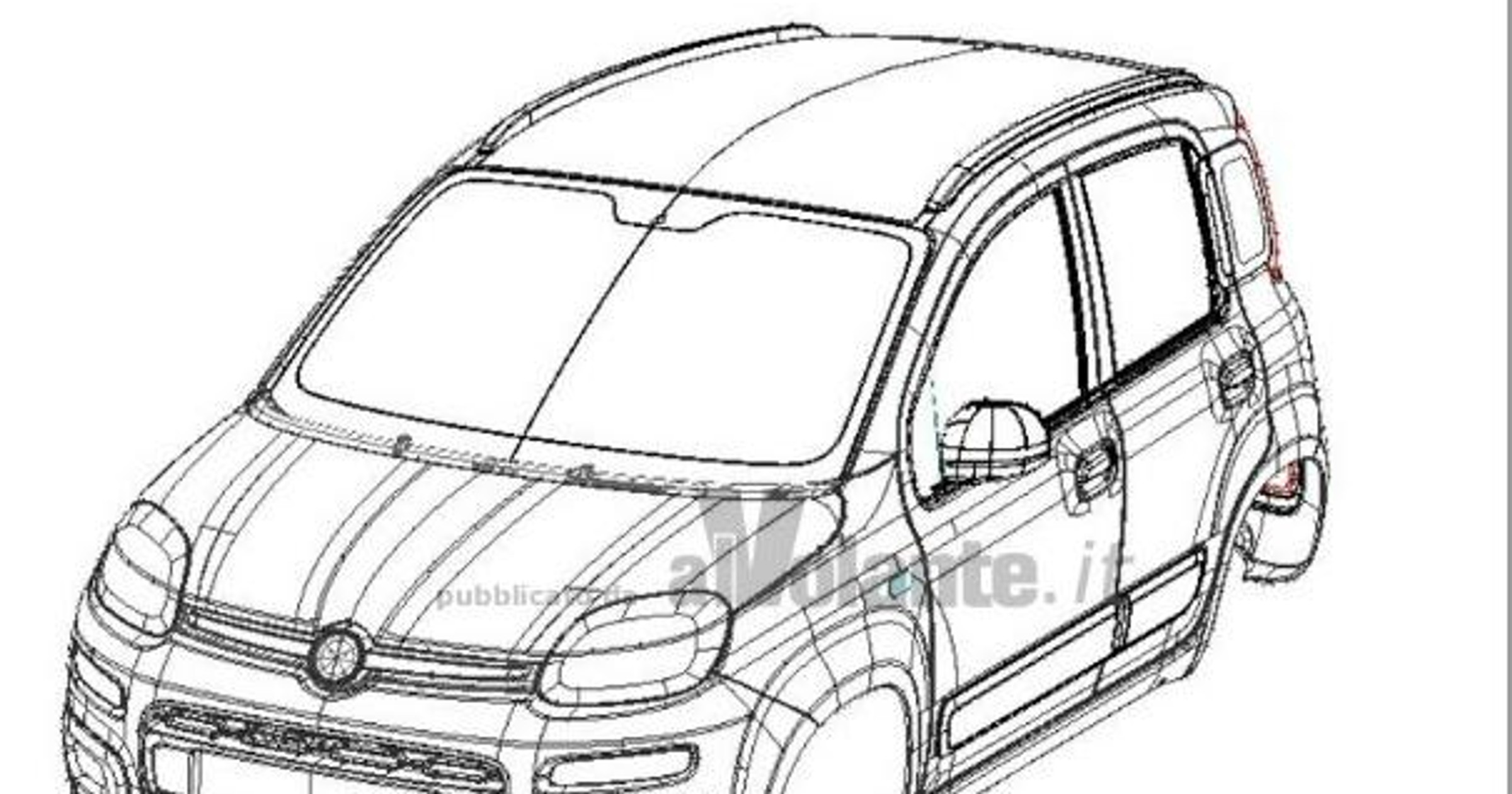 Nowy Fiat Panda w urzędzie patentowym 