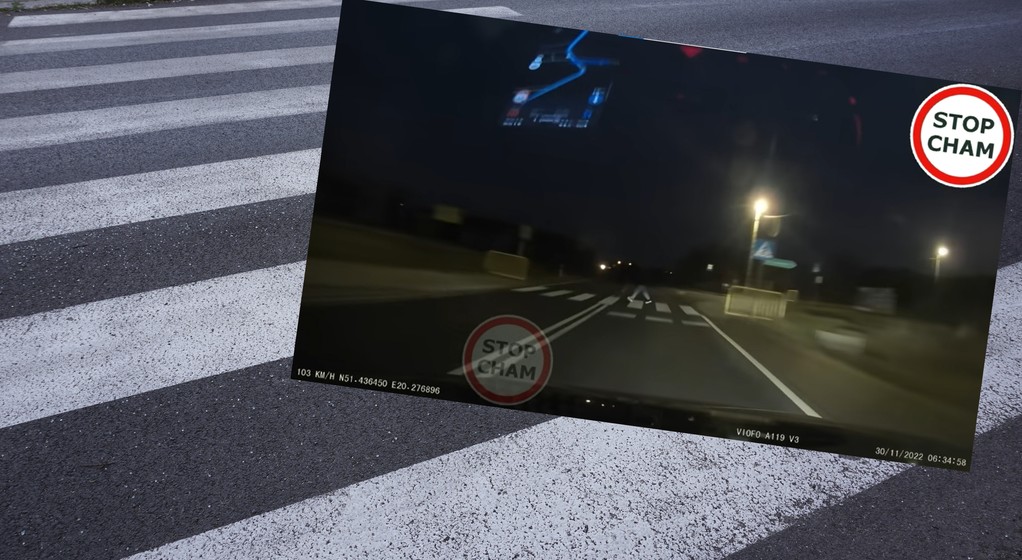 Cudem uniknął potrącenia. Kierowca i pieszy mieli dużo szczęścia