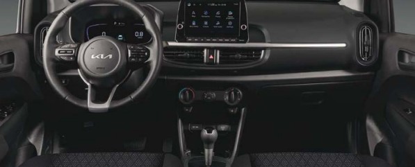 Wnętrze w podstawowej wersji Kii Picanto