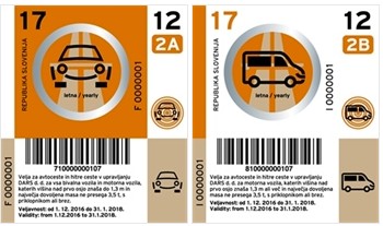 Winiety obowiązujące w Słowenii