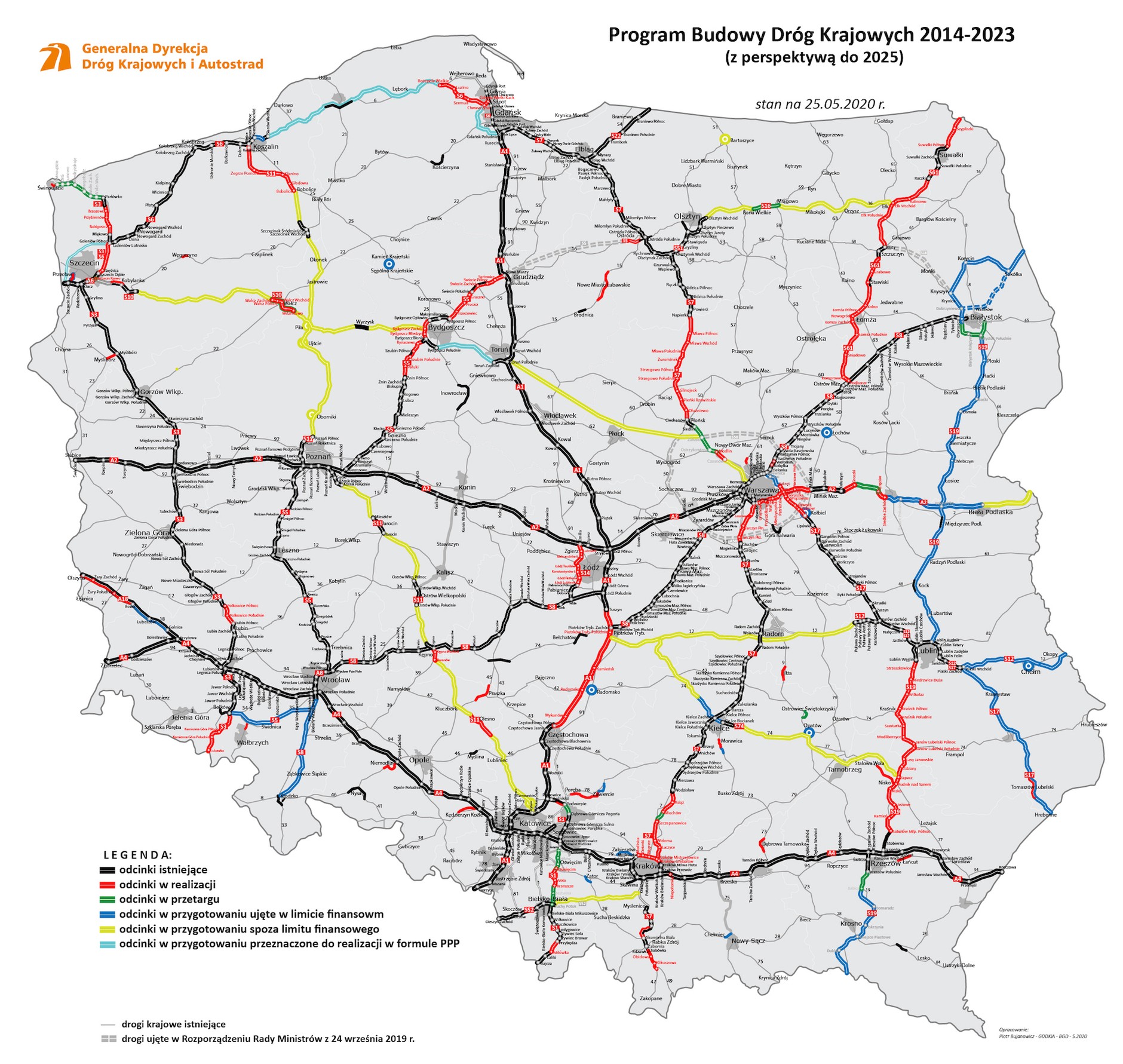 Mapa dróg szybkiego ruchu w Plsce