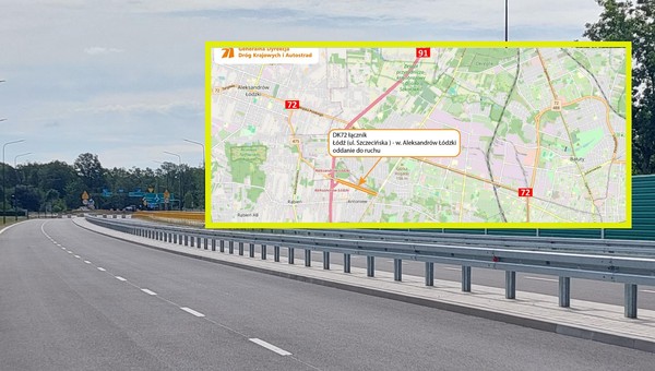 Łącznik w Łodzi z S14 mapa