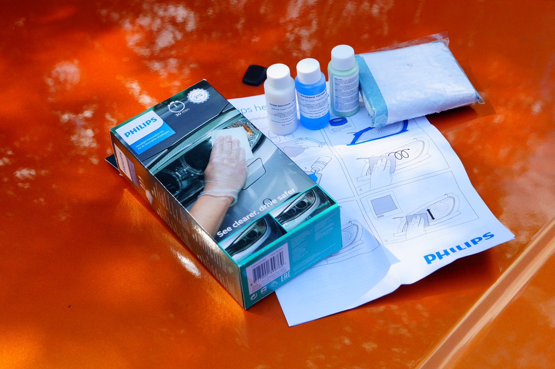 Zestaw marki Philips do samodzielnej naprawy lamp samochodowych