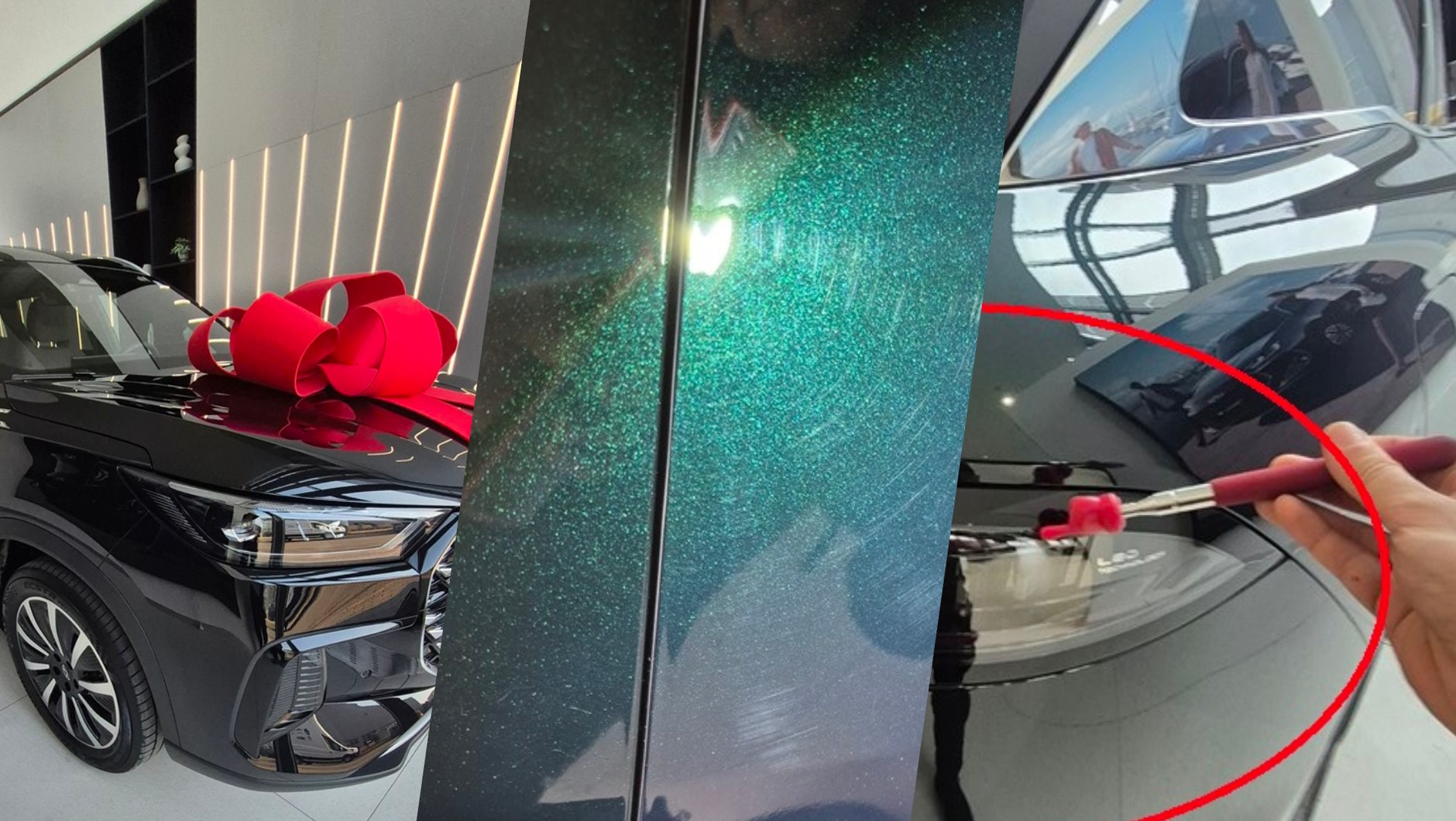 Obowiązkowa kokardka na masce jest, ale niestety przy bliższych oględzinach okazuje się, że auto ma sporo wad i defektów. To się zdarza! 