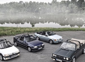 Cztery kabriolety z lat 80-tych