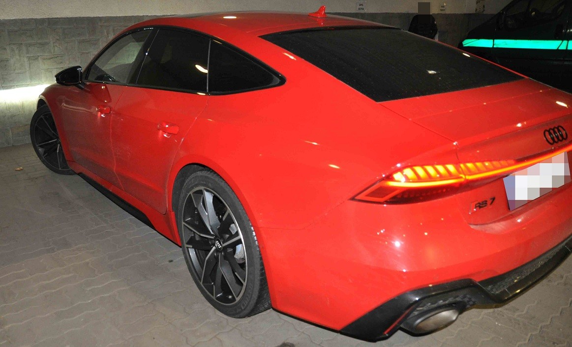 Odzyskane Audi RS7 na granicy z Ukrainą