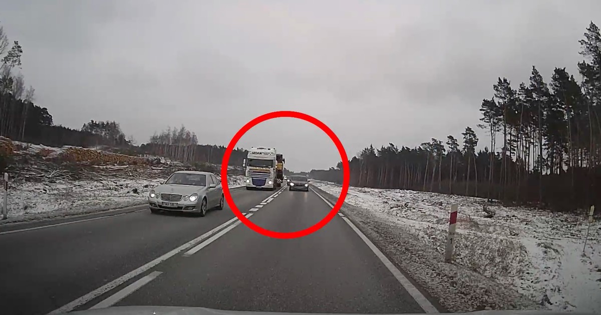 Niebezpieczny manewr wyprzedzania