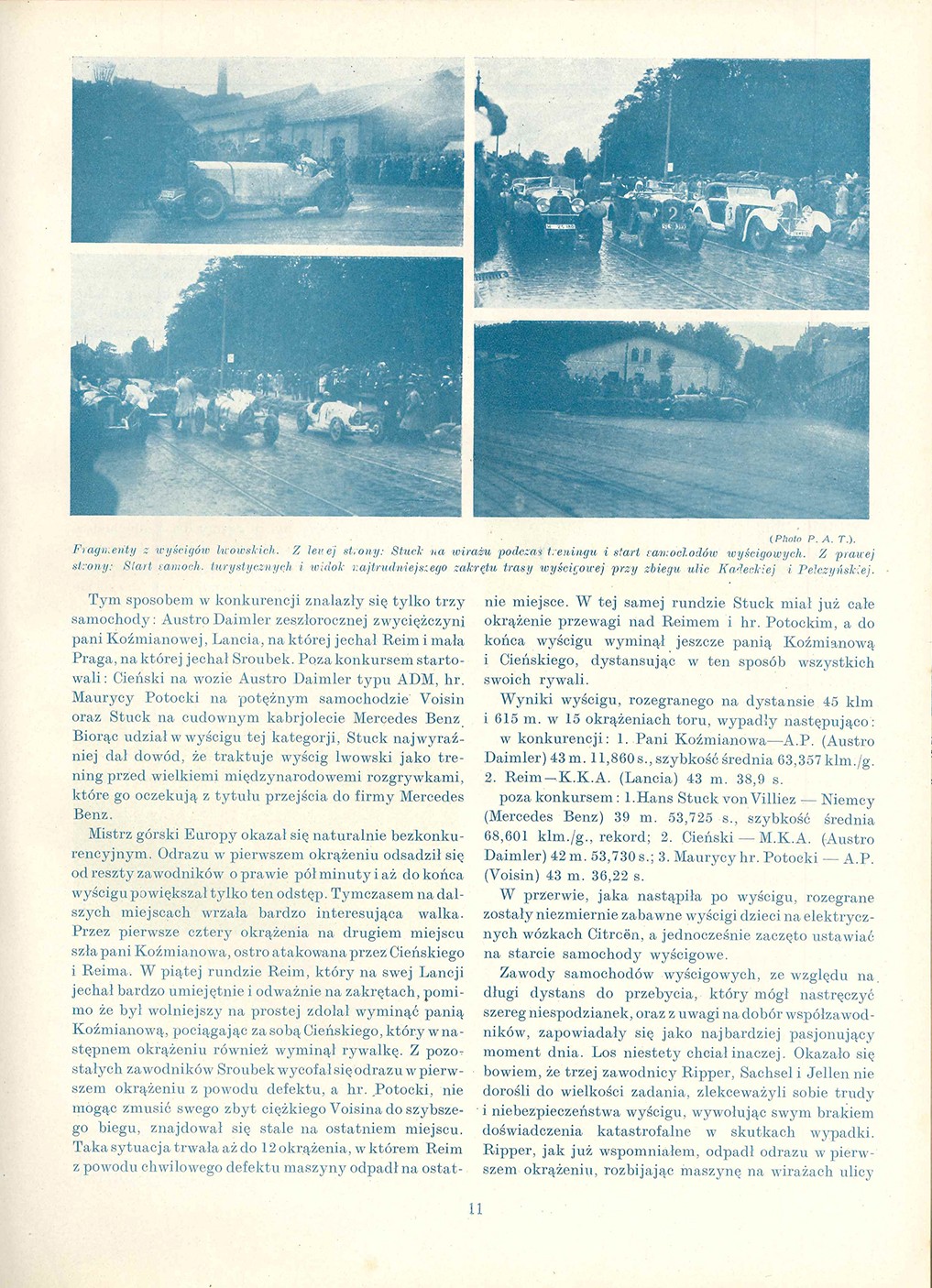 Wyścig we Lwowie w 1931 r.