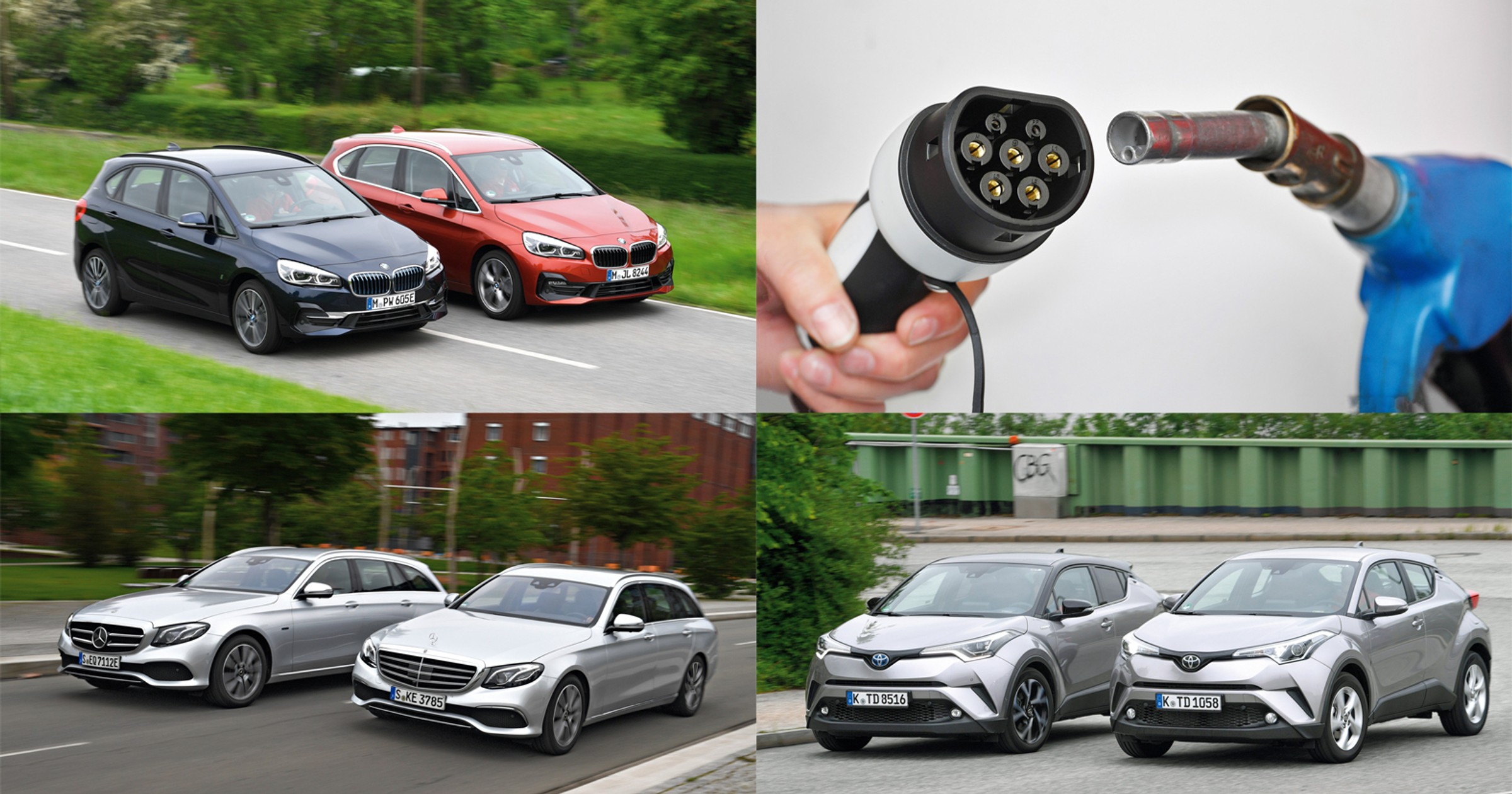 Porównanie: benzynowa hybryda, dieslowska hybryda kontra diesel i benzyna