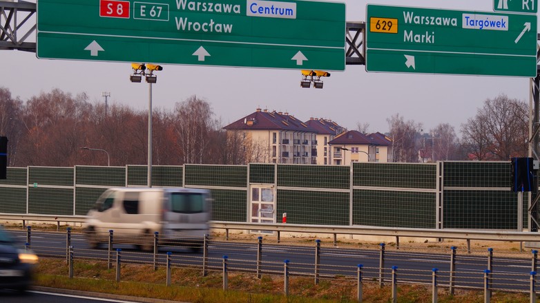 Odcinkowy pomiar prędkości na trasie S8 już działa