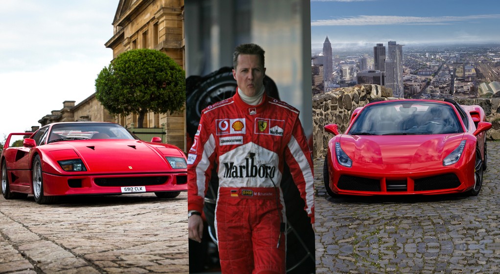Auta Ferrari i Michael Schumacher