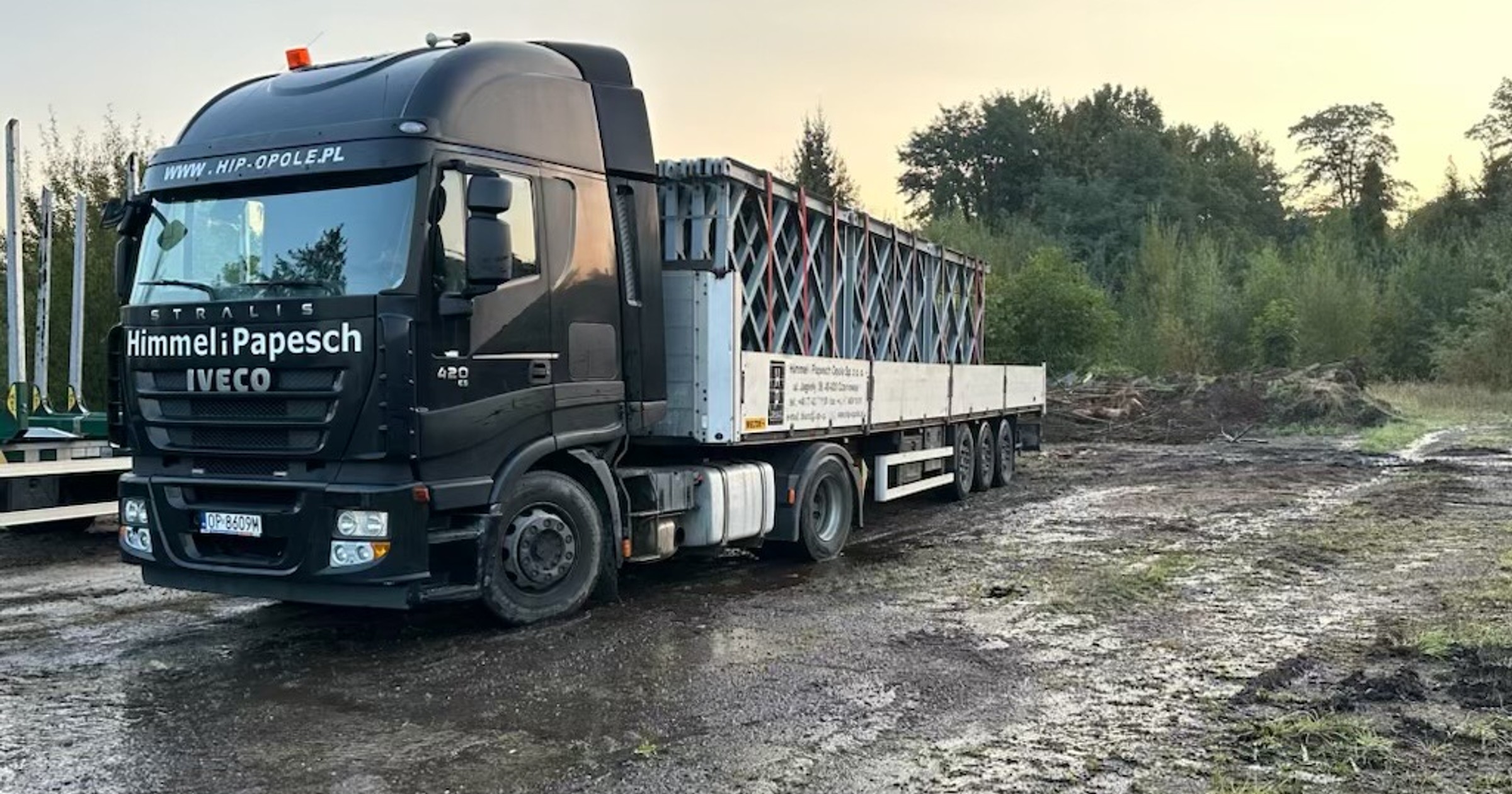 Transport mostu tymczasowego do Głuchołazów