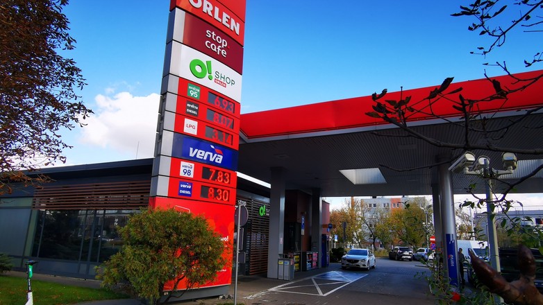 Ceny na stacji Orlen w Warszawie, 11.10.2022