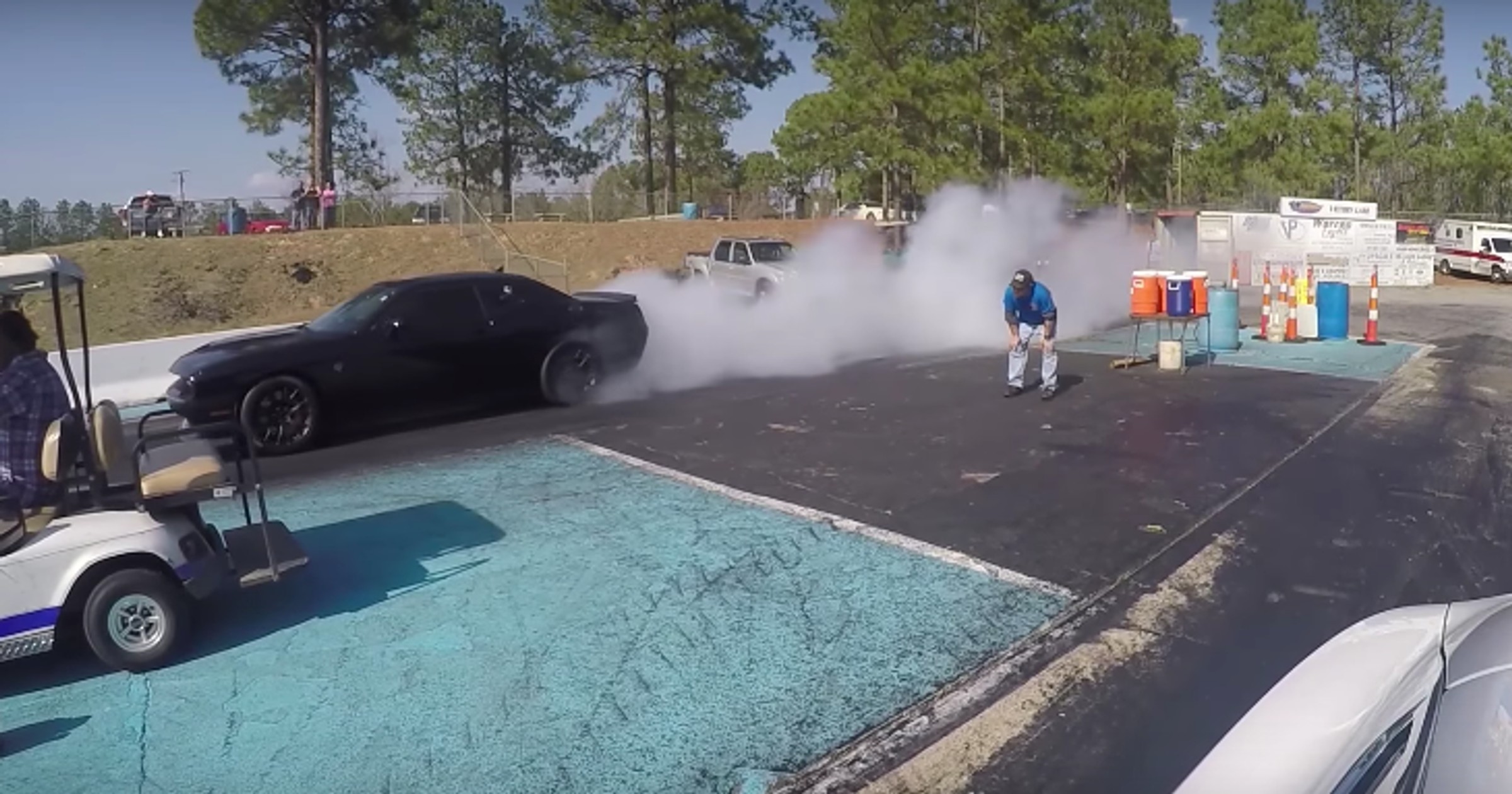 SRT Challenger Hellcat vs Tesla Model S P100D