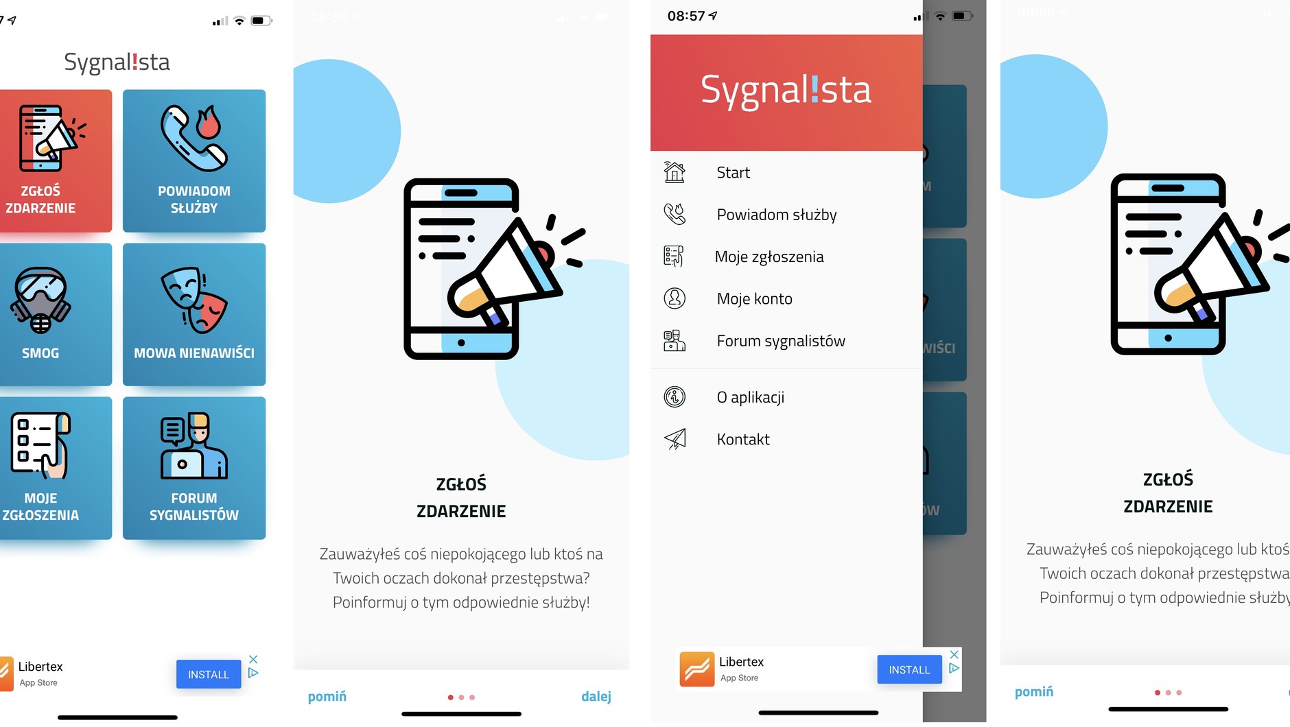 Sygnalista - aplikacja do powiadamiania służb