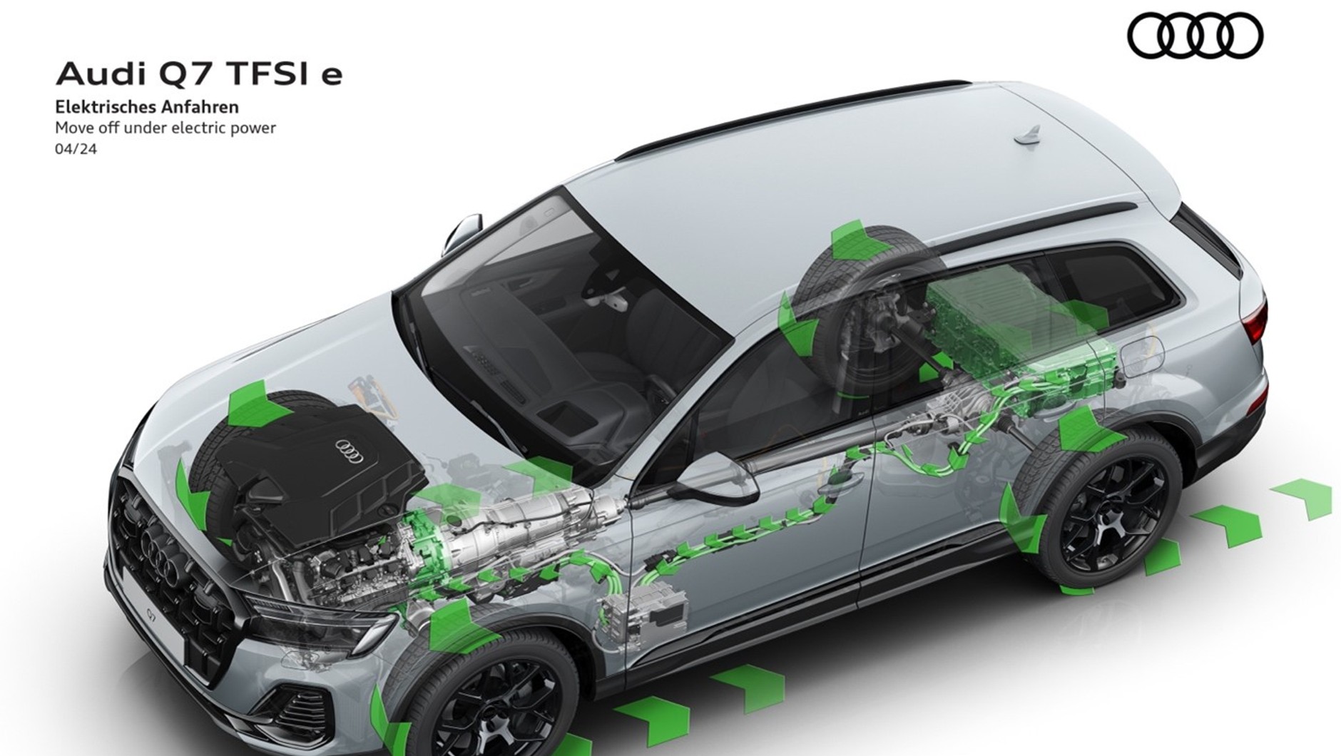 Audi Q7 TFSI e quattro łączy zalety napędów elektrycznych i spalinowych