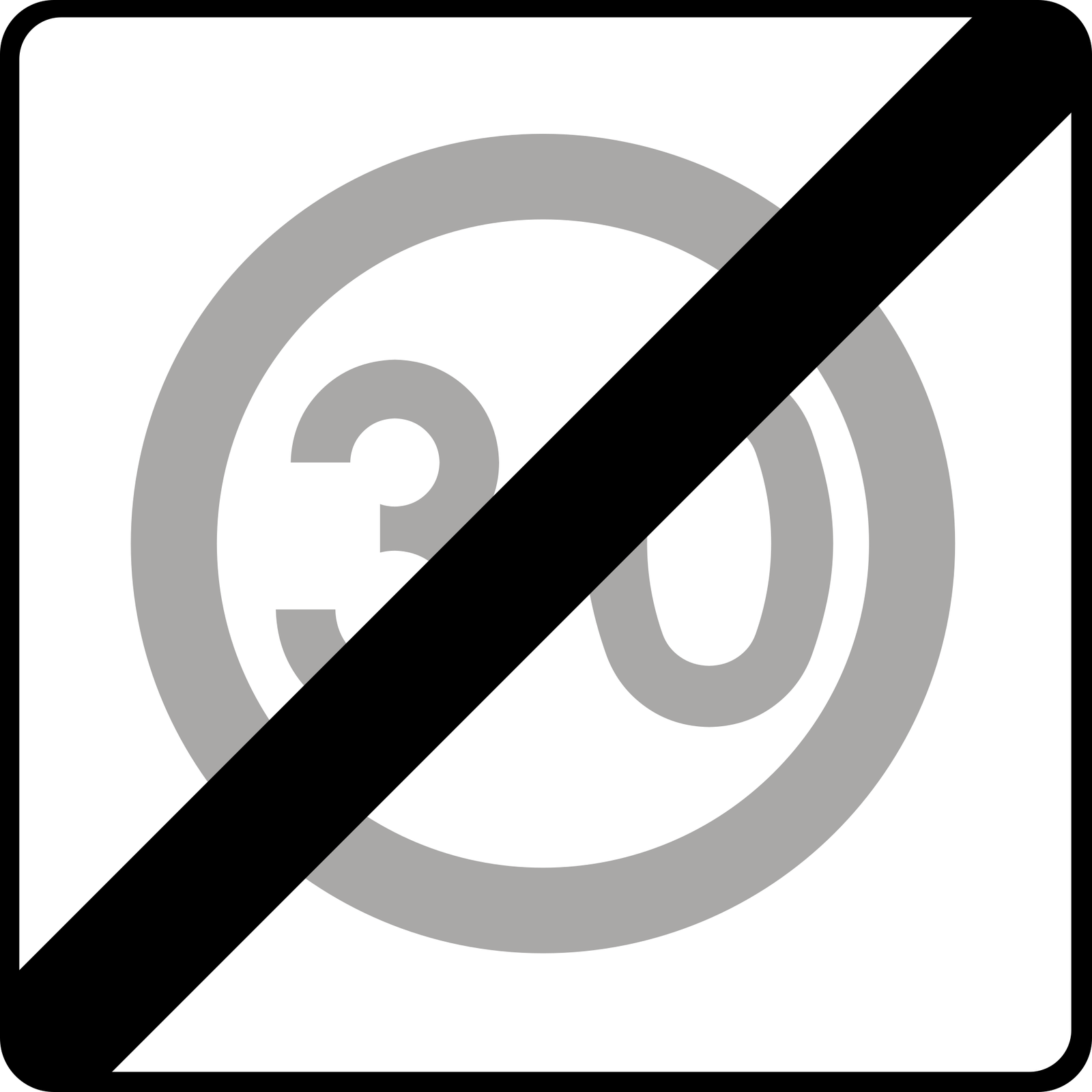 ZNak B-44 – koniec strefy ograniczonej prędkości