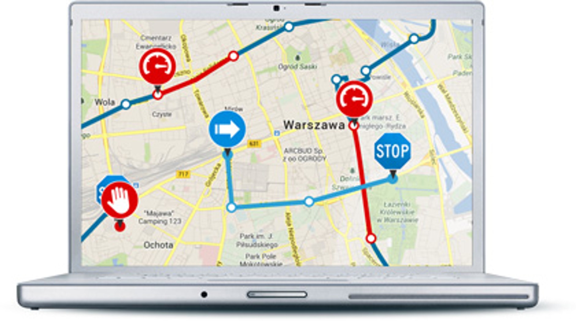 Podgląd pozycji samochodu poprzez przeglądarkę internetową