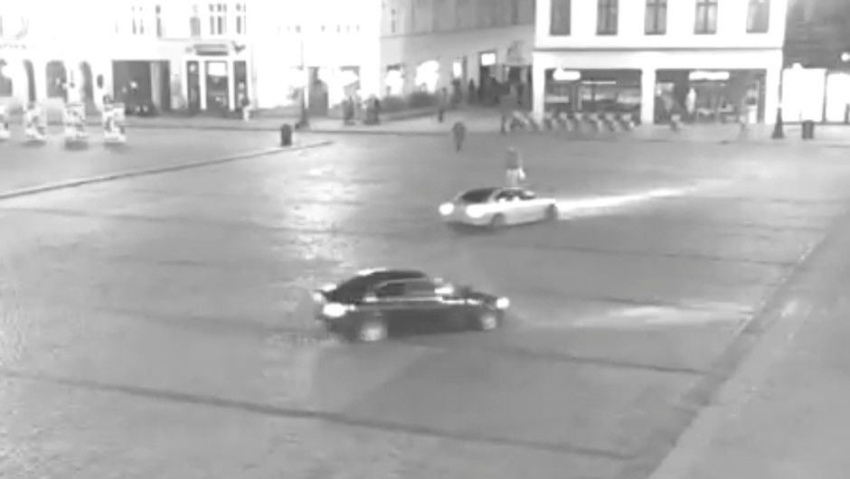 Drifting pomiędzy pieszymi, fot. policja.pl
