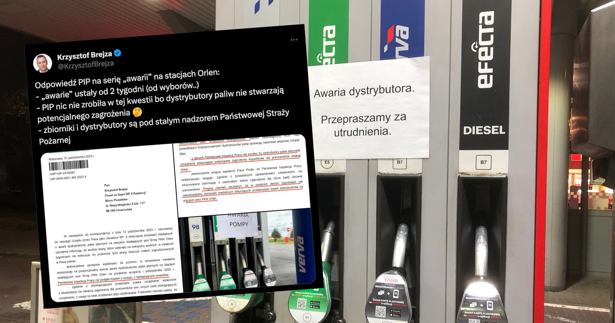 Polityk zapytał PIP o "awarie" dystrybutorów. Znamy odpowiedź