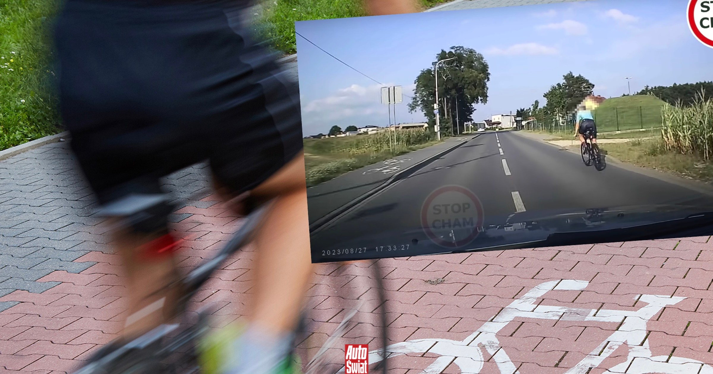 Awantura, bo jechała ulicą, a nie ścieżką rowerową. Widział ktoś znak C-18?