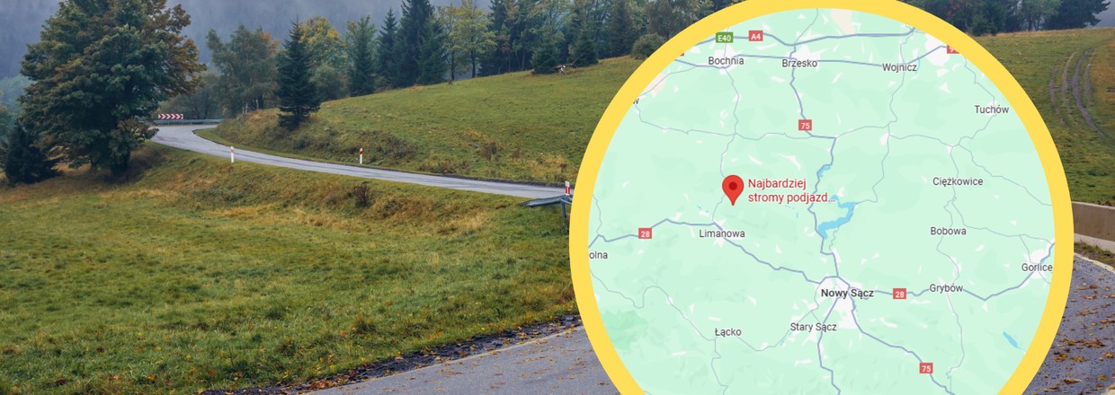 Najbardziej stroma droga w Polsce. Nie każdy kierowca podjedzie