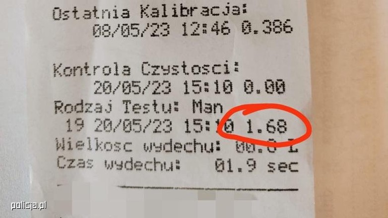 Kobieta skontrolowana przez policję miała aż 3,5 promila alkoholu