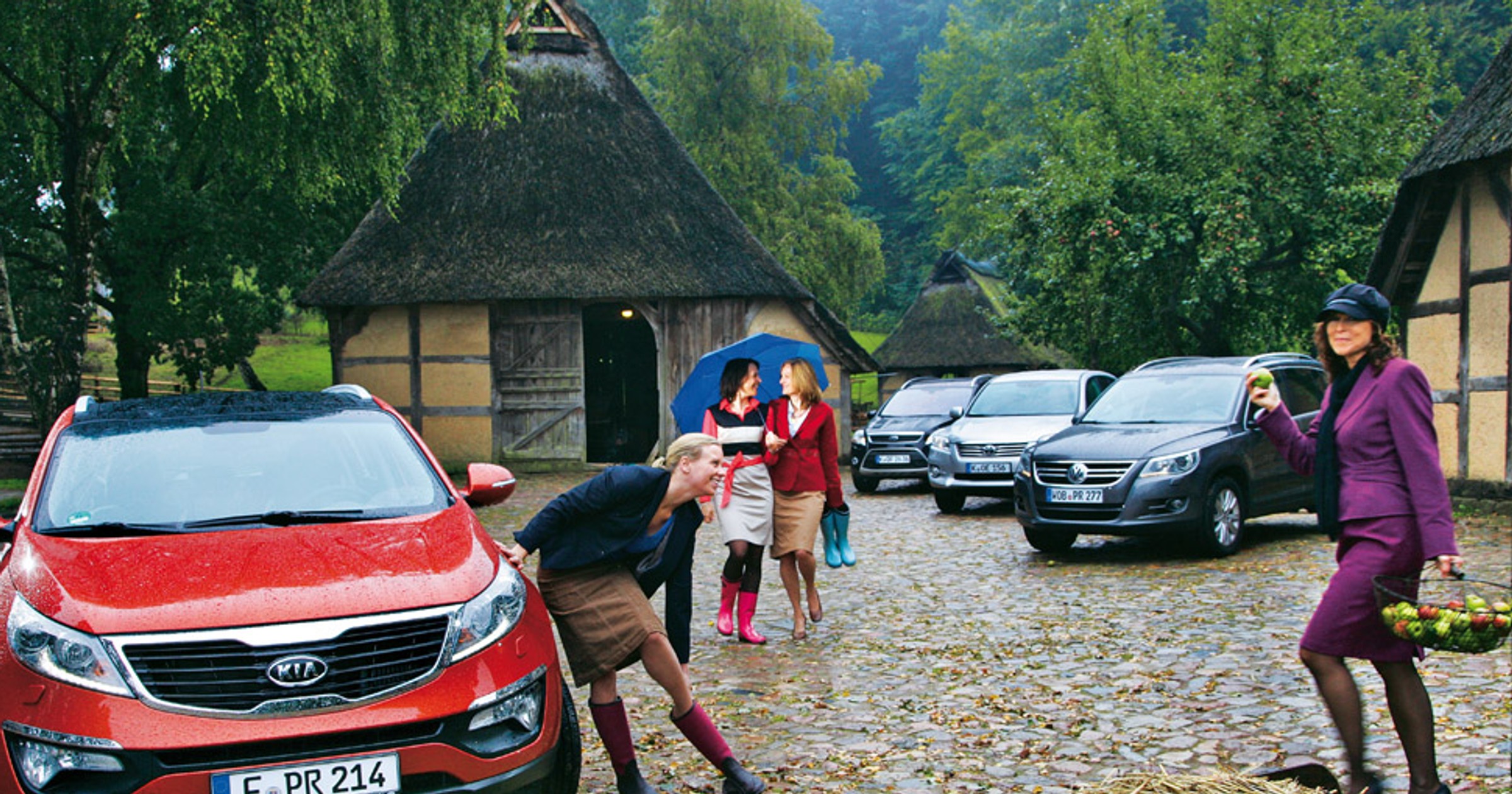 Bo miasto to też jest jakiś teren: Kia Sportage kontra Ford Kuga, Toyota RAV4 i VW Tiguan