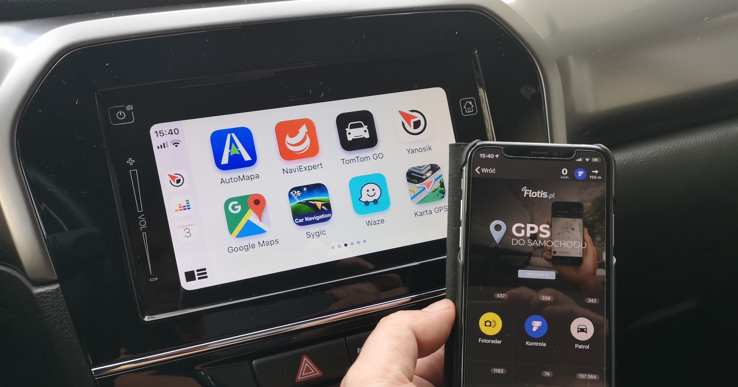 Yanosik w Apple CarPlay
