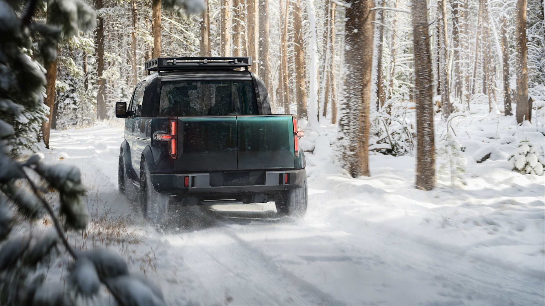 Canoo PickupTruck ExteriorSnow 2