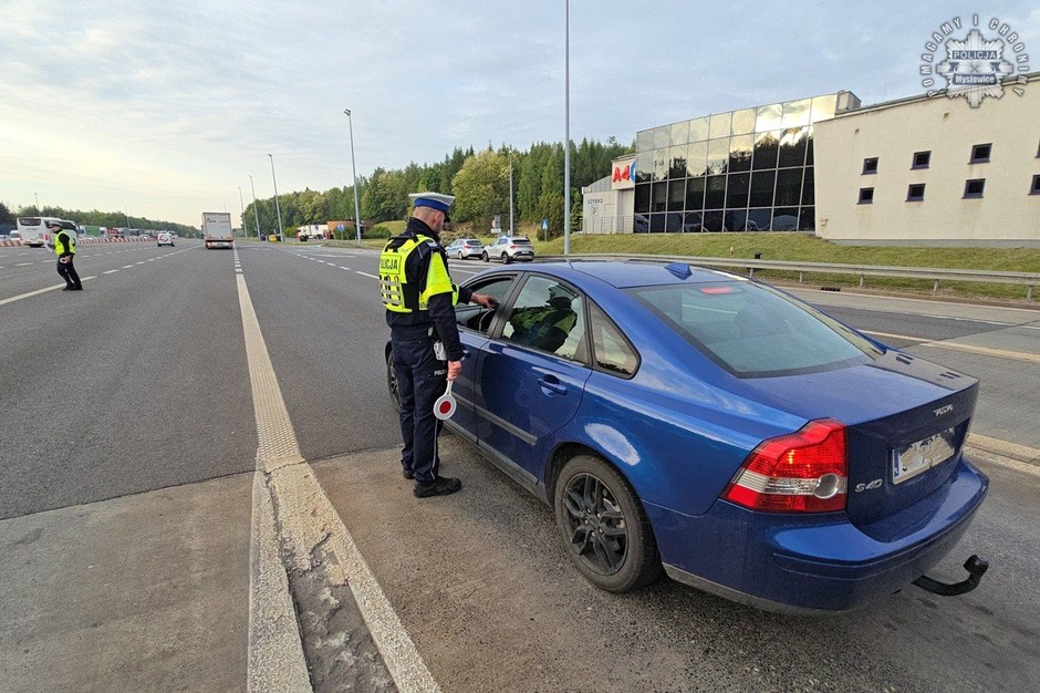 Kontrola trzeźwości na autostradzie A4